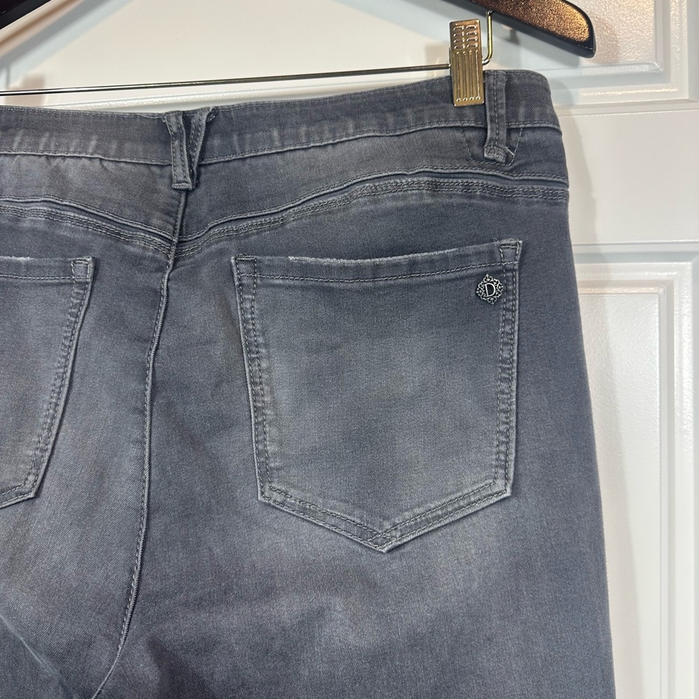 Democracy Modern Ab solution High Rise Ankle Length Grey Skinny Jeans Size 14 - Picture 9 of 11